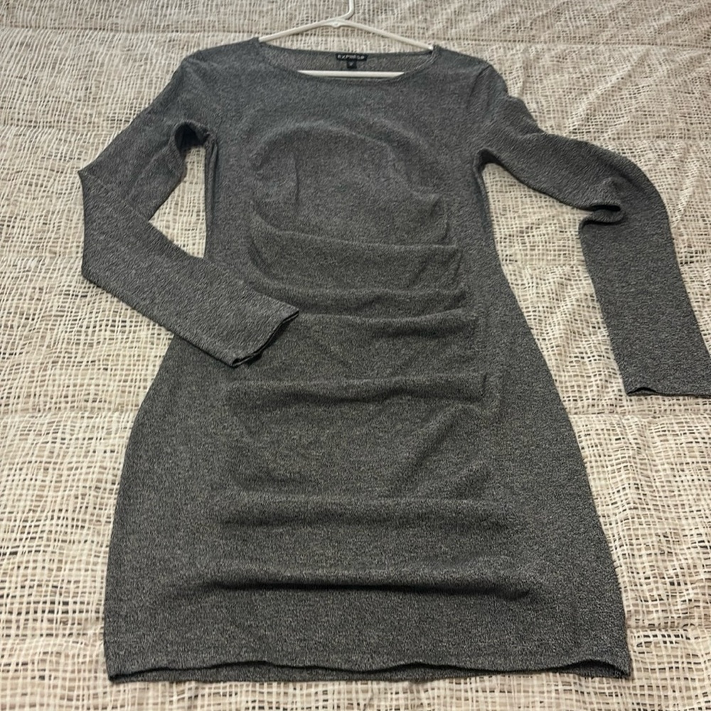 Express gray bodycon dress